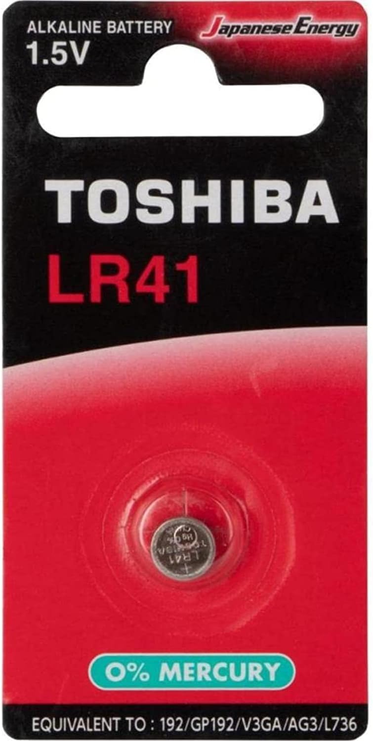 Toshiba Lr 41 Alkaline 1.5V Battery Equivalent To: 192, Gp192, V3Ga, Ag3, L736