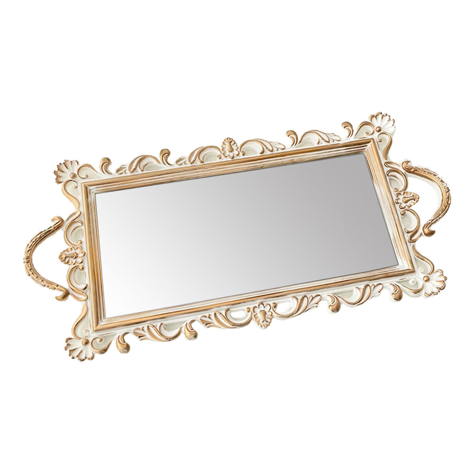 YIXANNX Mirror Tray For Perfume Coffee Table Dresser Exceptional Organizer Beautifully Displaying Items While Enhancing Living Space Trinket Serving Tray With
