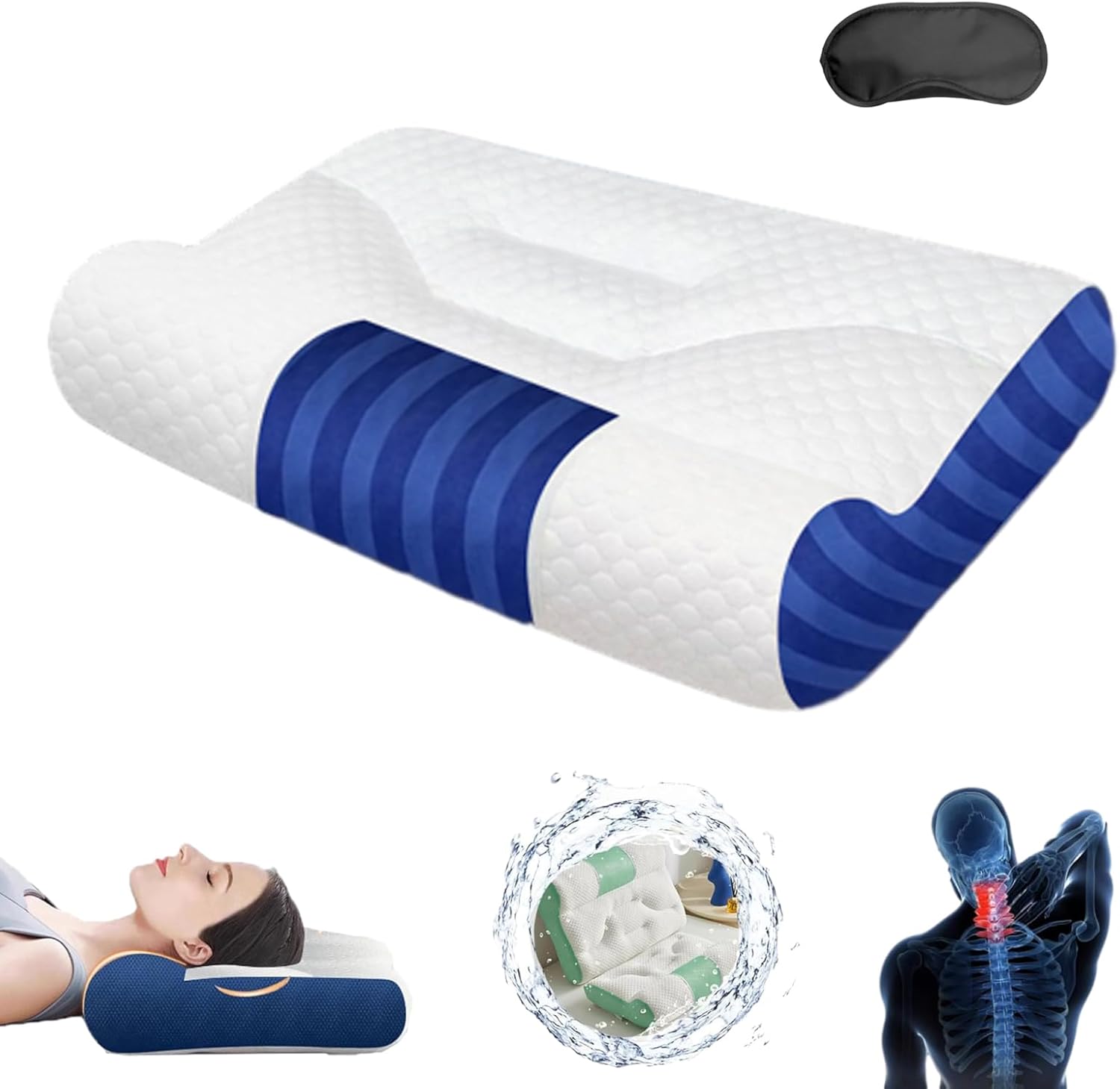 Sleep Enhancing Cervical Support Comfort Goose Down Pillow