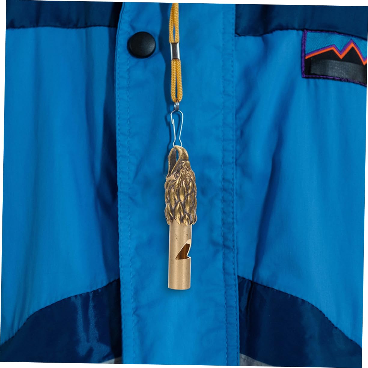 HANABASS 2Pcs Copper Hiking Whistle Keychain Portable Decorative Whistle for Camping Outdoor Survival Training Referee Use Durable Easy to Carry Stylish Pendant