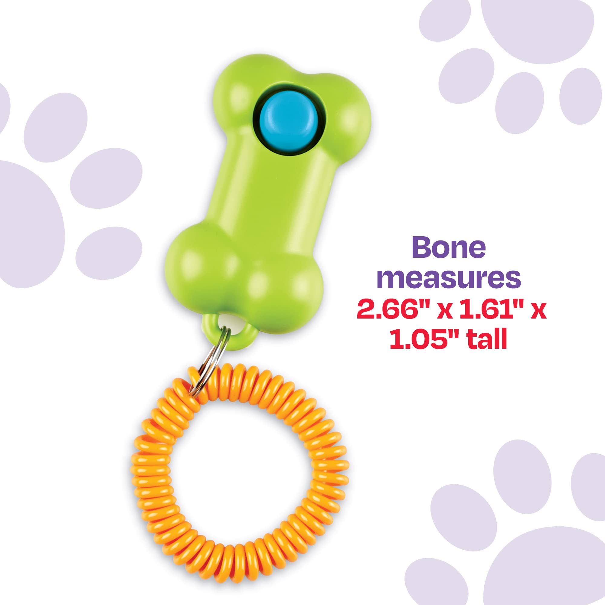Clicker Addestramento Cani Brightkins - Osso Con Braccialetto, Addestramento Positivo