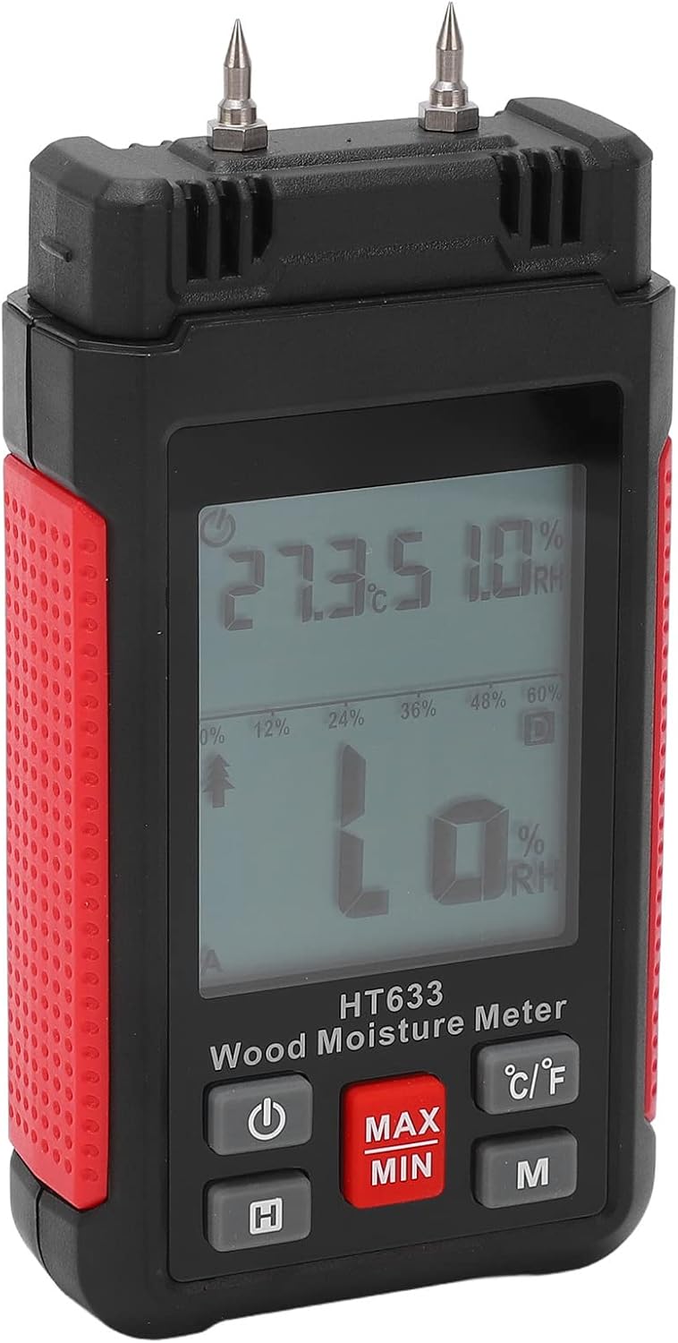 Firewood Moisture Tester, Wood Moisture Meter High Response Automatically Cut Off Sensitive