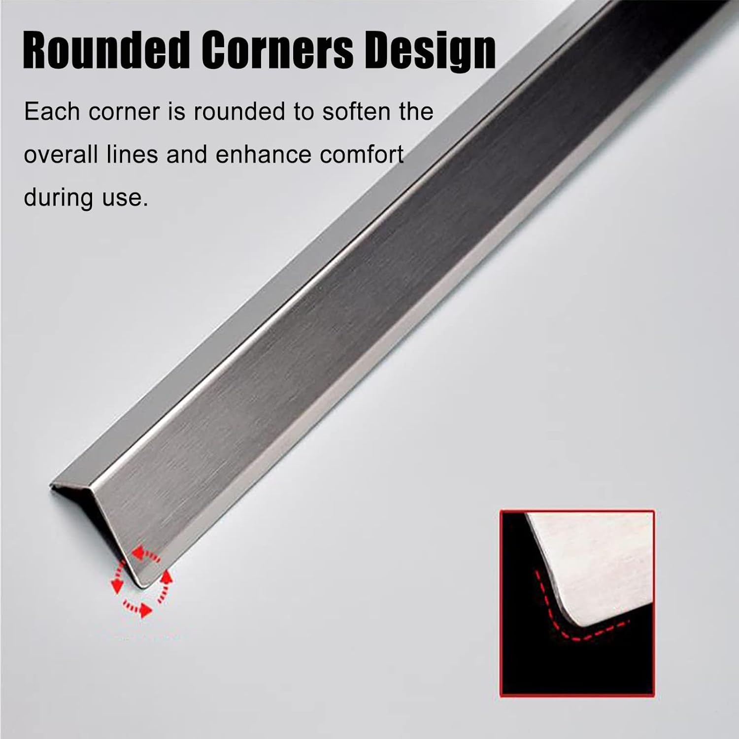 2 Inch Width Corner Guards for Wall Edge Protector, Stainless Steel 89 Degree Edge Protectors Strips for Kitchen/Corner Molding Trim Decorative(6 PCS,L 84 in)