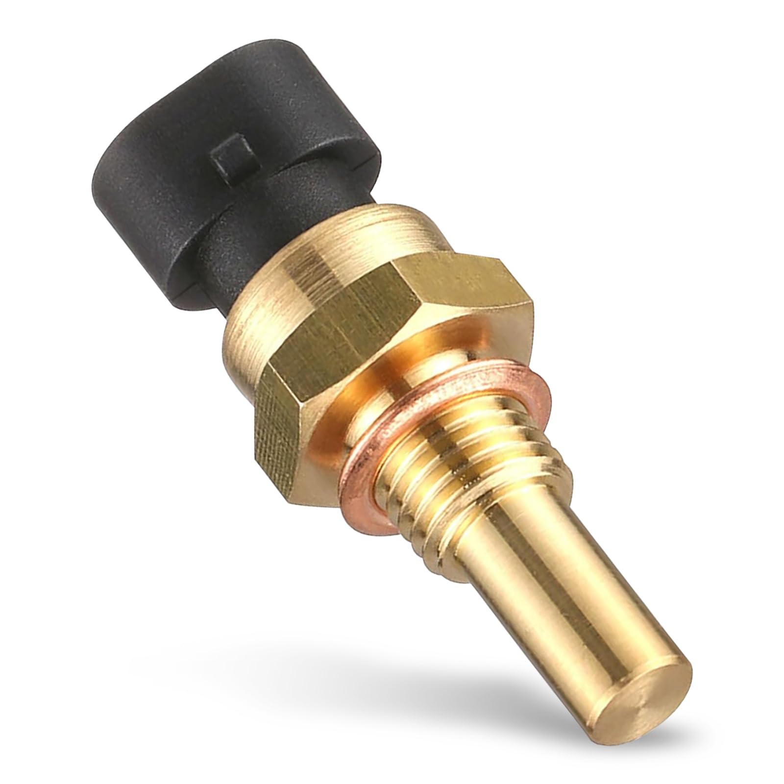 Pack-1 Automotive Engine Cooling Water Temperature Sensor, 2 Pin Standard Replacement Parts 15404280 12191170 60811520 12608814, ECT Temperature Sensors, Compatible with Delphi (Gold)