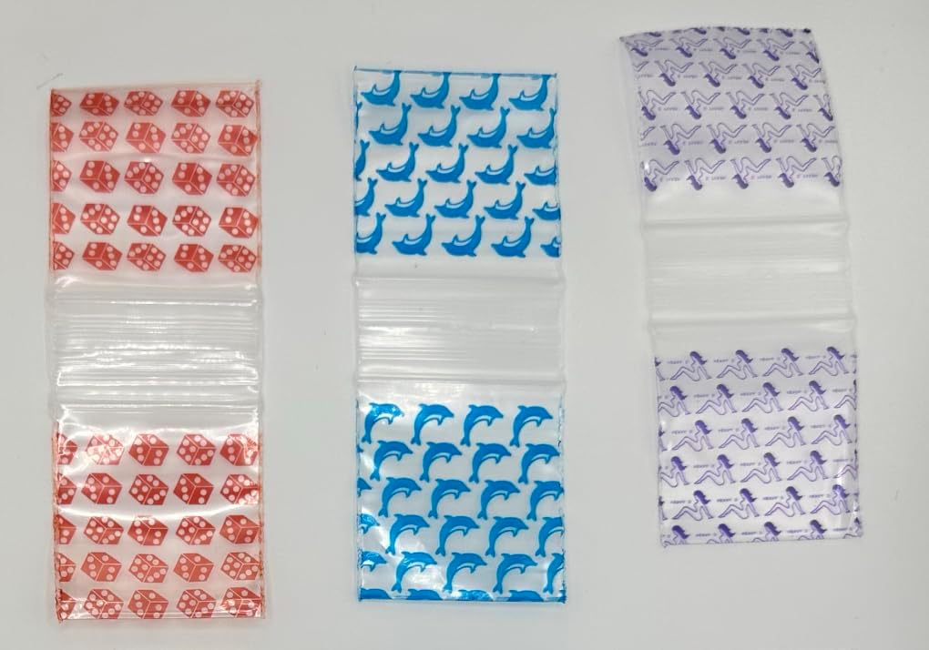 2500 Mini Baggies - 1.5” x 1.5” | Premium Assorted Mix of 25+ Unique Patterns – Includes Rare & Vintage Designs! Zip-Top 1515 Style, A Burst of Variety! (2500 Total Baggies)