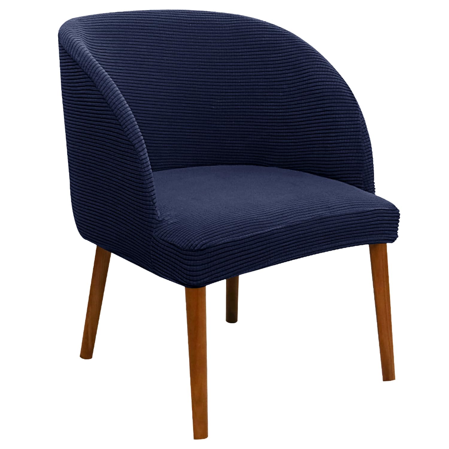 SZJIAHTM 2 Pcs Dining Chair Cover Armchair Wingback Round Curved Back Chair Cover Soft Stretch Mid Century Modern Accent Chair Slipcover for Kitchen Living Room