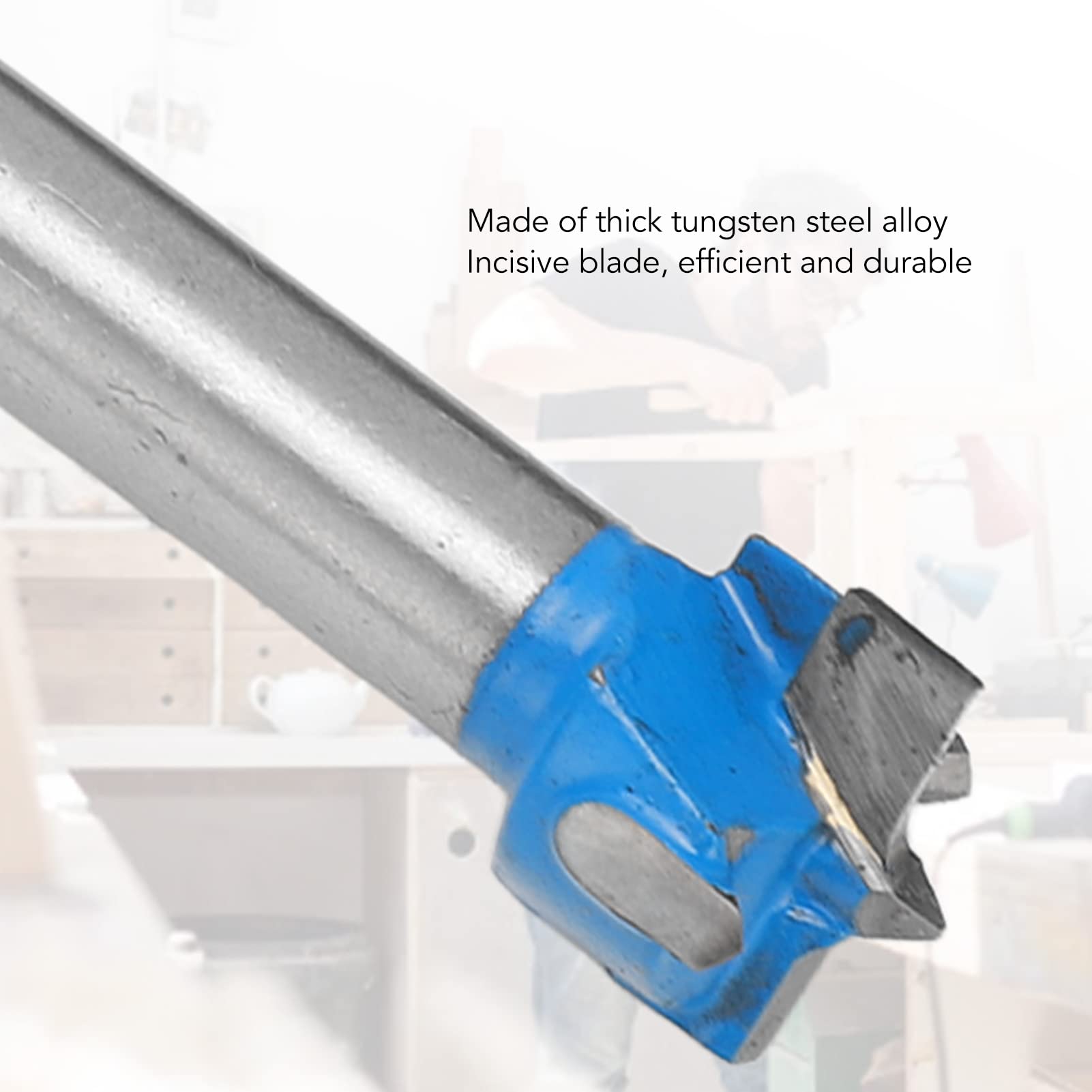 Broca para Fresa, Broca para abridor de Agujeros Profundidad Ajustable incisiva Eliminación rápida de virutas Alta dureza 16 mm 18 mm con vástago Hexagonal para procesamiento de Madera
