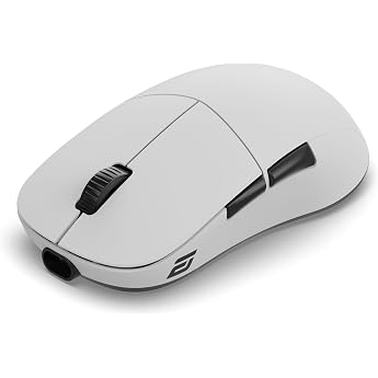 ENDGAME GEAR XM2w 4k v2 Wireless Gaming Mouse White - 30K DPI Optical Sensor 4000Hz Polling Claw-Grip Design for Medium to Large Hands Lightweight 61.5g