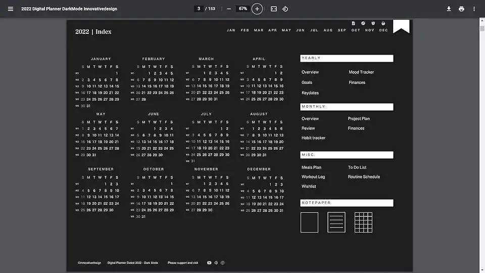 2022 Digital Ultimate Planner, Monthly, Weekly, and Daily Planner, Goodnotes planner, iPad planner, notability planner, Digital journal (English Edition)