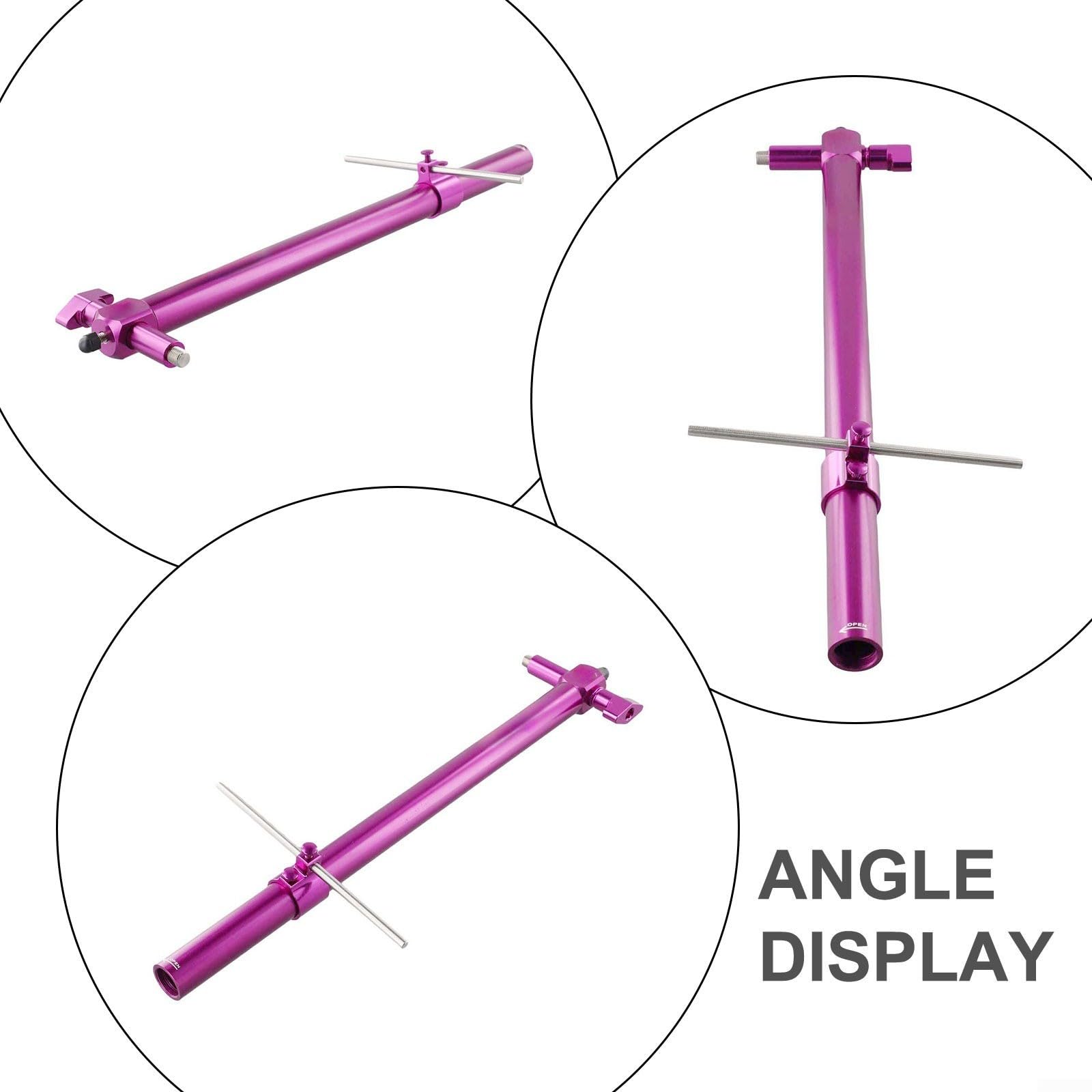 Herramienta de nivelación de manillar de bicicleta, ajuste de simetría de palanca de control dual para bicicletas de carretera, alineación izquierda y derecha (morado)