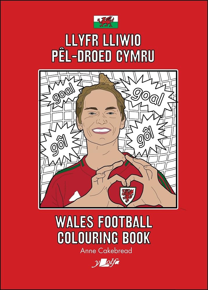 Llyfr Lliwio Pêl-droed Cymru | Wales Football Colouring Book NEW EDITION