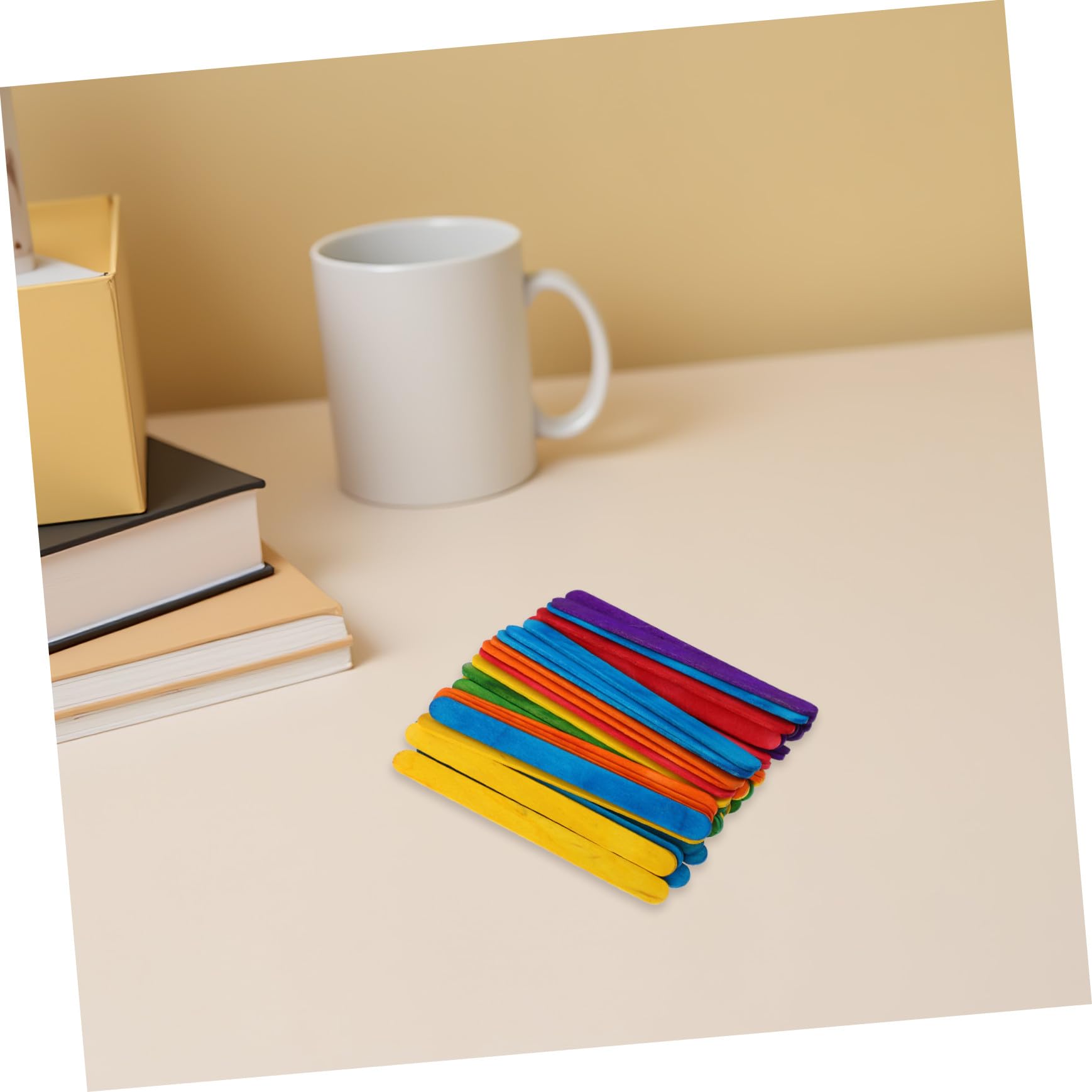 SEWACC 500 Palitos de Helado de Madera de Colores para Manualidades Infantiles y Proyectos Creativos