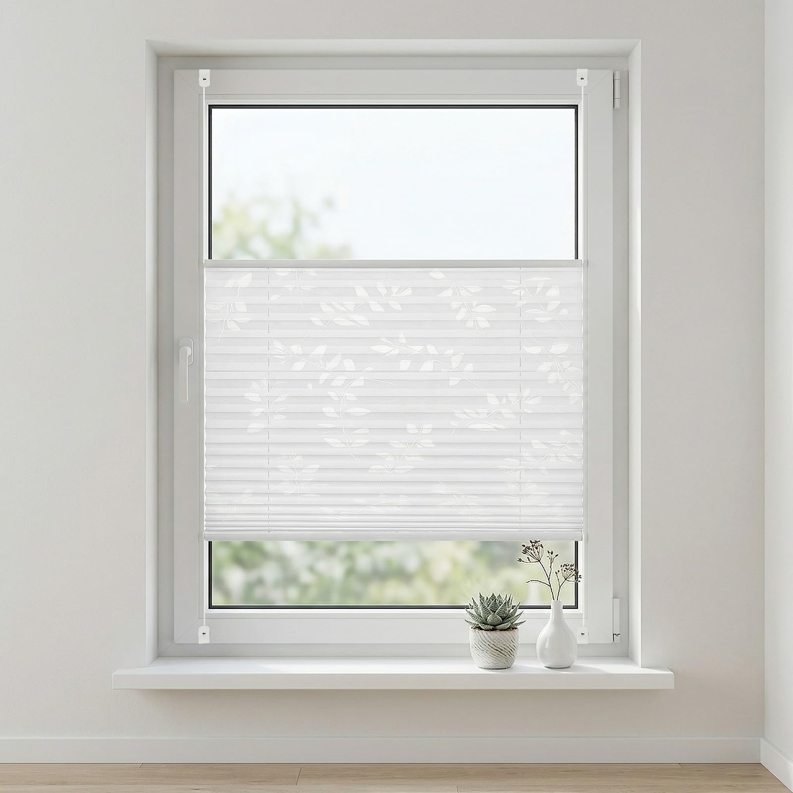 Sekey Plissee ohne Bohren Klemmfix Fenster Plisseerollo Verstellbarer Spannung Jalousie für Tür & Fenster