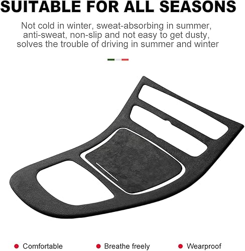 Miniatura 5 de Cubierta de panel de consola central para Mercedes-Benz Clase E W213 2019 2020, estilo Alcántara, caja de almacenamiento, accesorios interiores