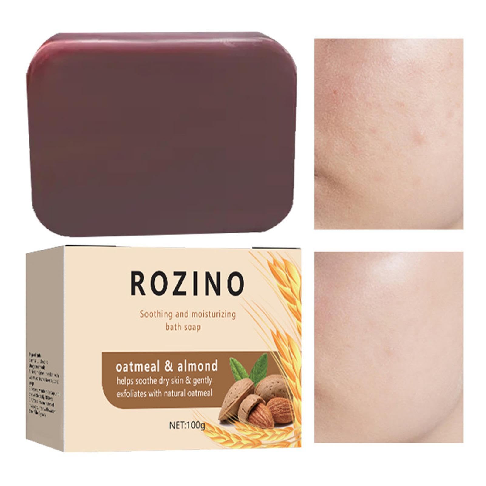 Besreey Oatmeal And Almond Soap Nourishing Cleansing Soap Bar Body Wash Natural Soap Bar Oatmeal Body Shop Bars Body Soap Bars Oatmeal Soap Barfacial Cleanser Bri Ghtening For All Skin Type