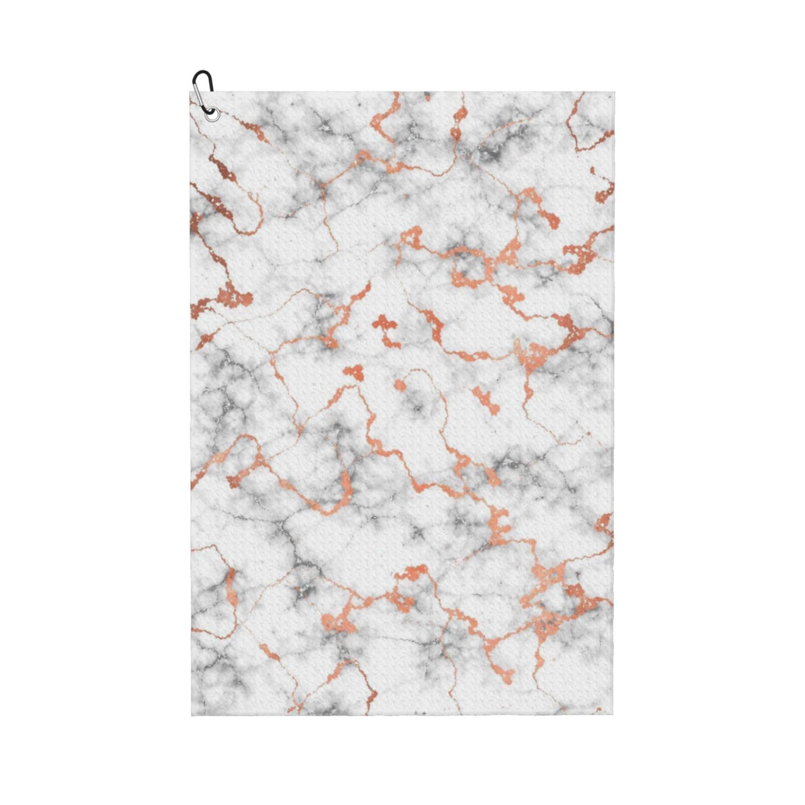 BSDFGSDD Marble Texture Copper Splatter Golf Towel 24 x 16 inches