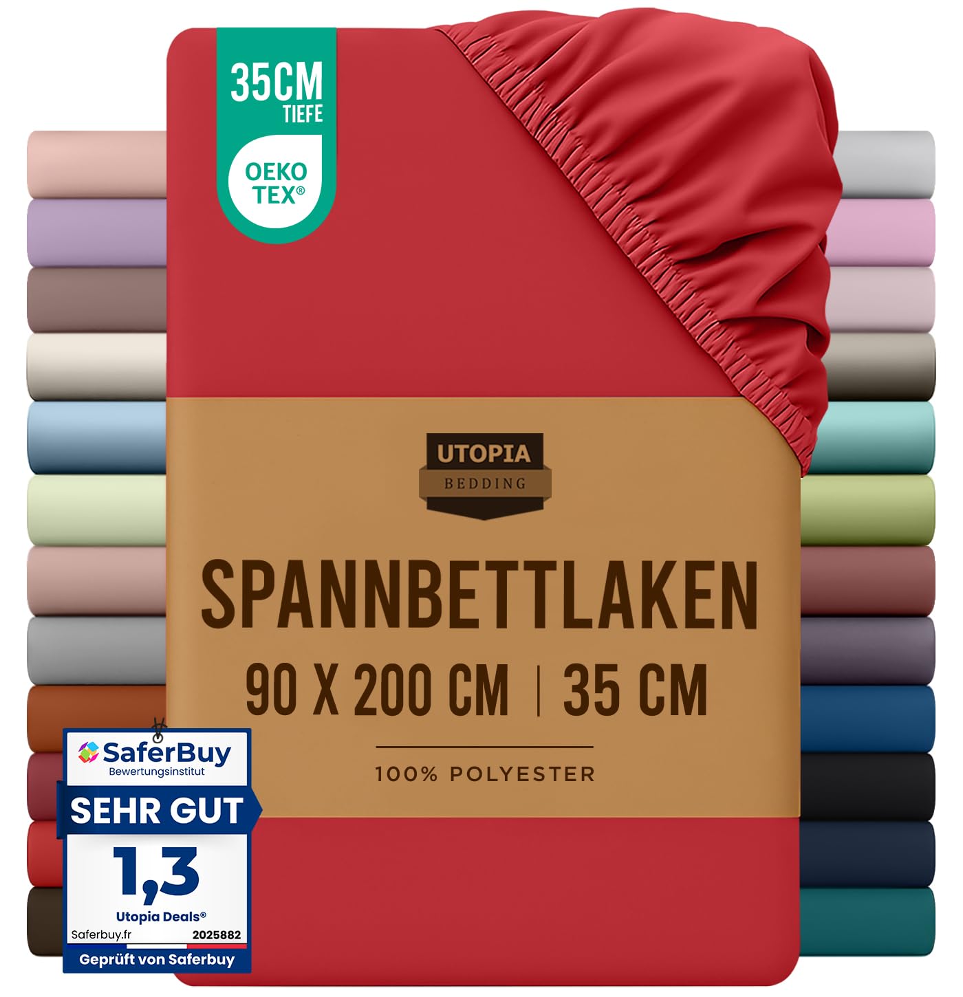 Utopia Bedding - Spannbettlaken - Gebürstete Mikrofaser Spannbetttuch