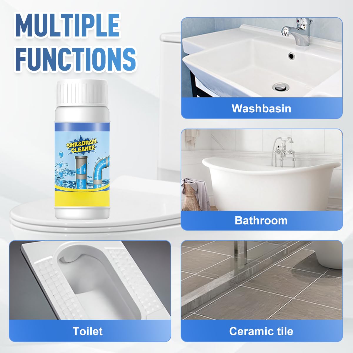 2026 Nouveau Déboucheur Canalisation, Wild Tornado Sink and Drain Cleaner, Lanoxie Déboucheur Pro Nettoyant Pour évier et Canalisation pour Toilettes Baignoire Douche Lavabo Déboucheur (3)