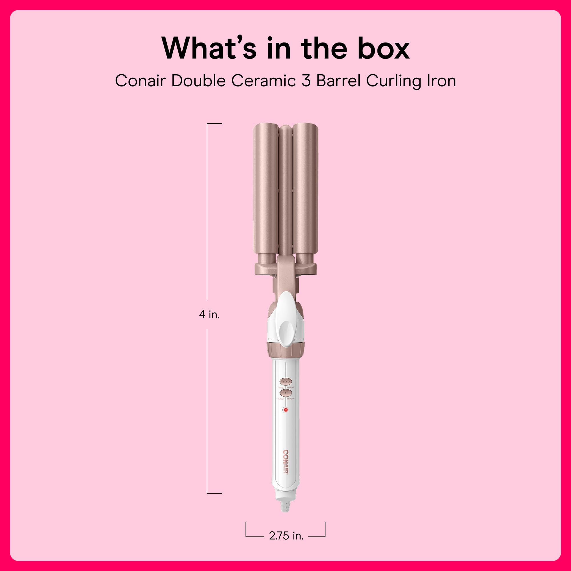Conair Triple Barrel Curling Iron - Waves & Curls -7 Conair Triple Barrel Curling Iron - Waves & Curls -7