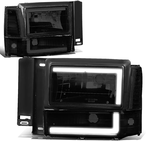 DNA Motoring HL-LB2-FEXP91-BK-SM-CL1 C-Styling LED DRL Faro Parachoques Esquina Juego