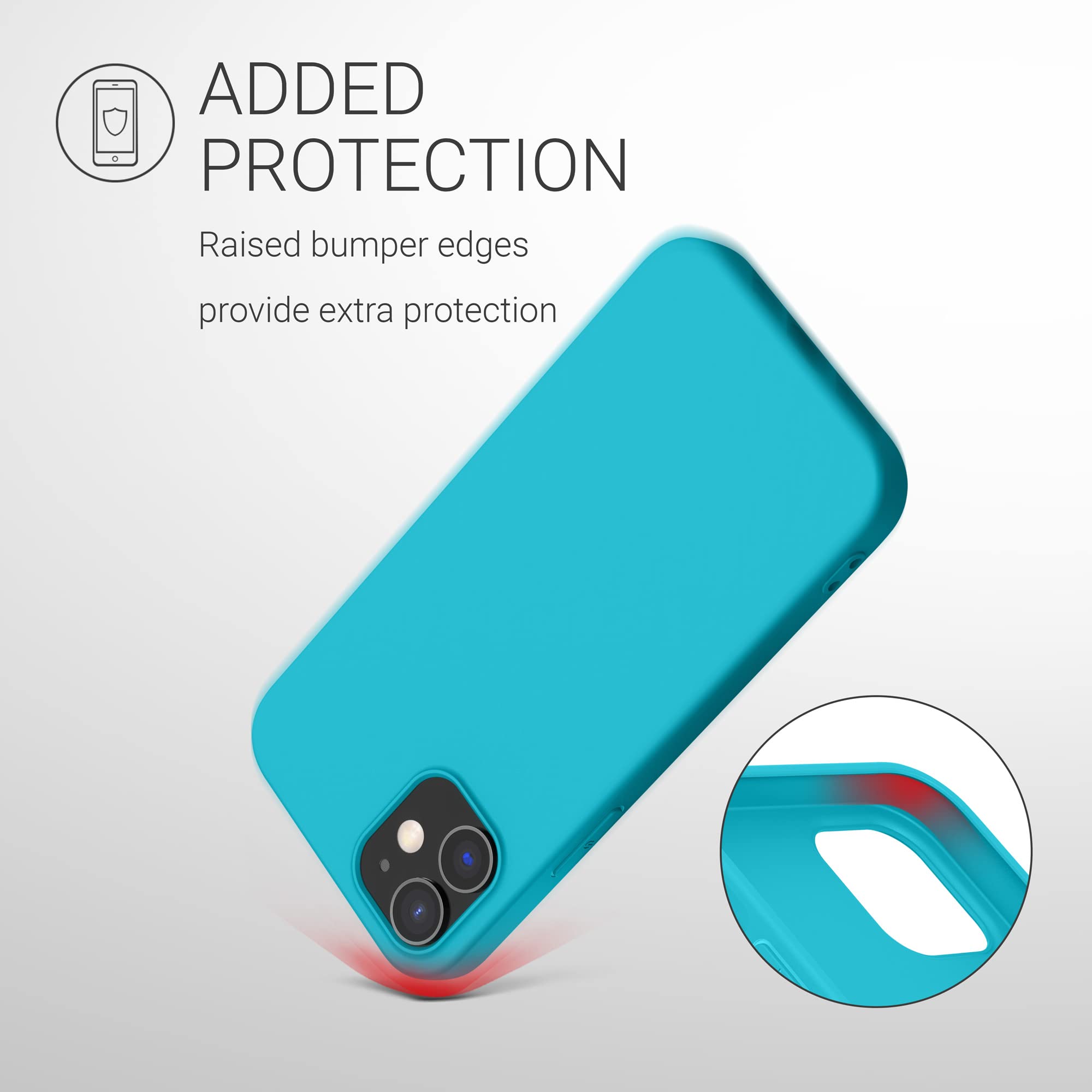 Kwmobile Custodia In Silicone TPU Per IPhone 13 - Gommata, Antiscivolo, Morbida - Colore Celeste Scuro