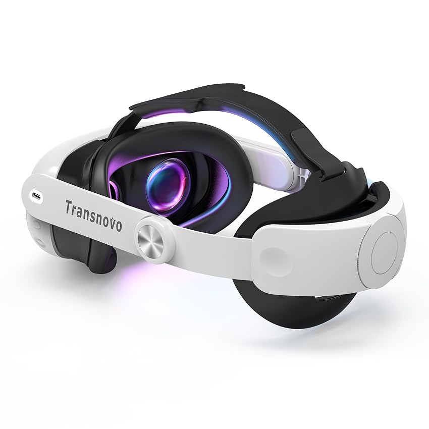Immagine del prodotto TRANSNOVO Cinturino Elite Compatibile con Meta Quest 3, Accessori VR per Quest 3, Head Strap Leggera Retrattile con Un Pulsante, Supporto Comfort Migliorato e Ridurre lo Stress Facciale