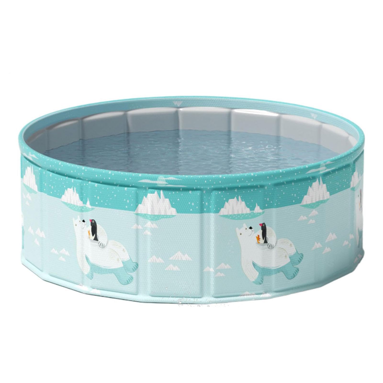 Piscina para Perros 160x45cm Piscina plegable no inflable Antideslizante Bañera Portátil Interactiva con Sistema de Drenaje Piscina redonda con PVC Ecológico Ideal para Verano,Patio,Parque,Mascotas