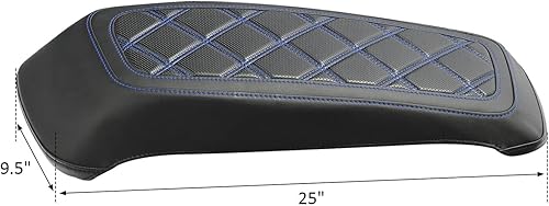 Miniatura 4 de TCMT Tapas de Cubiertas de Alforjas con Costuras Azules para Modelos Harley Touring Road King, Road Street, Electra Glide 2014-2023