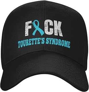 Fuck Tourettes Syndrome Awareness Ribbon Classic Hat Fashion Casquette Golf Dad Hats Adjustable Baseball Cap Men Women Black
