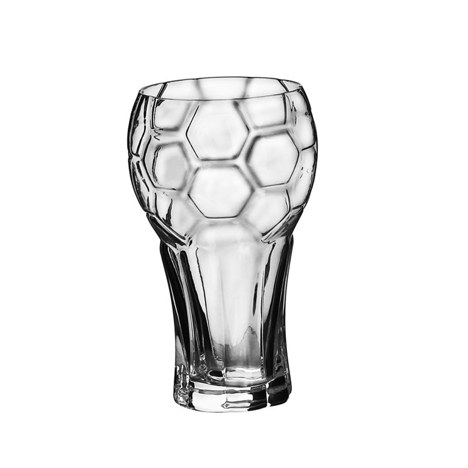 Kalttoy Luxurious Football Themed Pint Glasses 600Ml Crystal Construction for Home or Commercial Use Football Molded Glasses