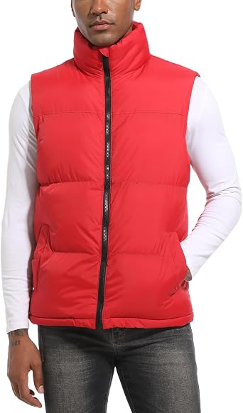 Mens Puffer Vest Sleeveless Jacket Outdoor Winter Warm Lightweight Quilted Outerwear Vest M to 3XL