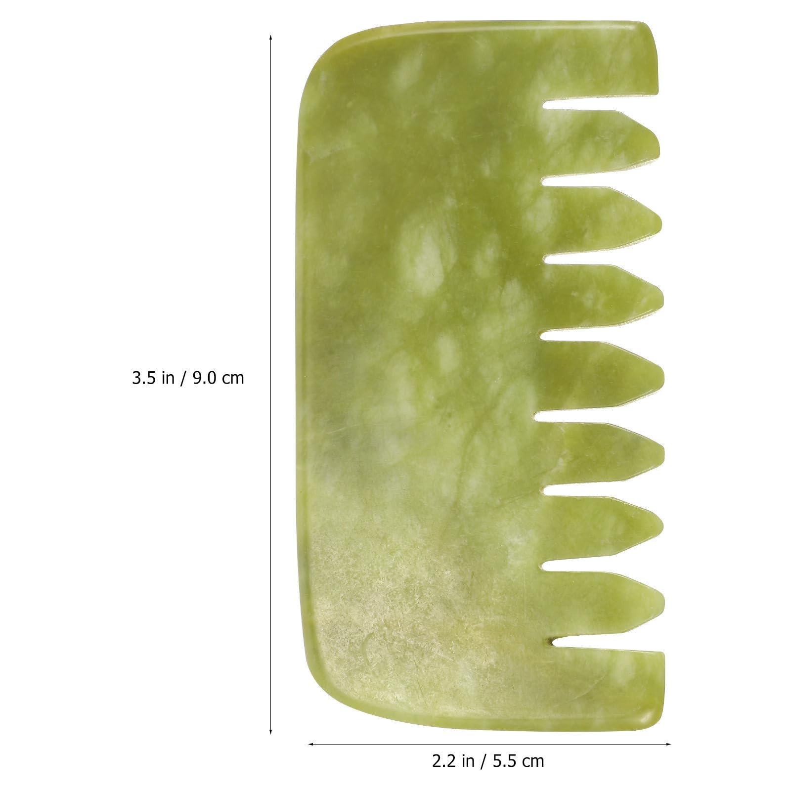 Peine de Masaje Gua Sha de Jade Natural, 4 Piezas para Rostro y Pies | Herramientas de Raspado, Acabado Liso, Uso Facial y Podal, Alivio de Tensión, Relajación y Cuidado Diario