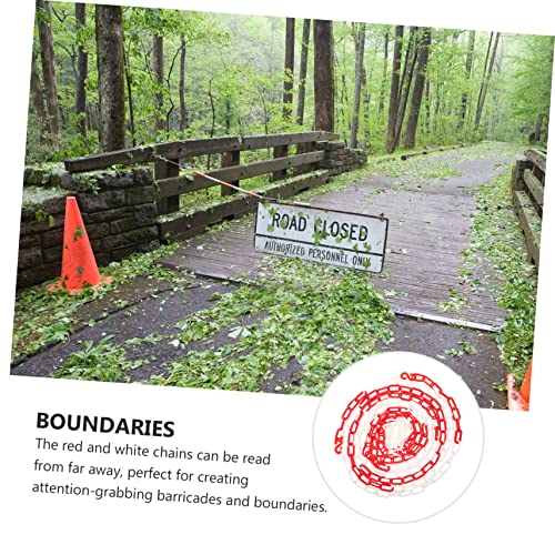 Gatuida cadeia de plástico corrente de segurança de plástico corrente de segurança vermelha e branca