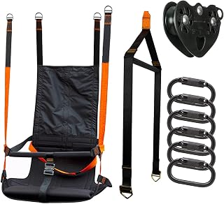 Fusion Climb Zipline Harness Seat Belt with Handle Bar and Adjustable Waist Strap, Zipline Accessories for Kids and Adults