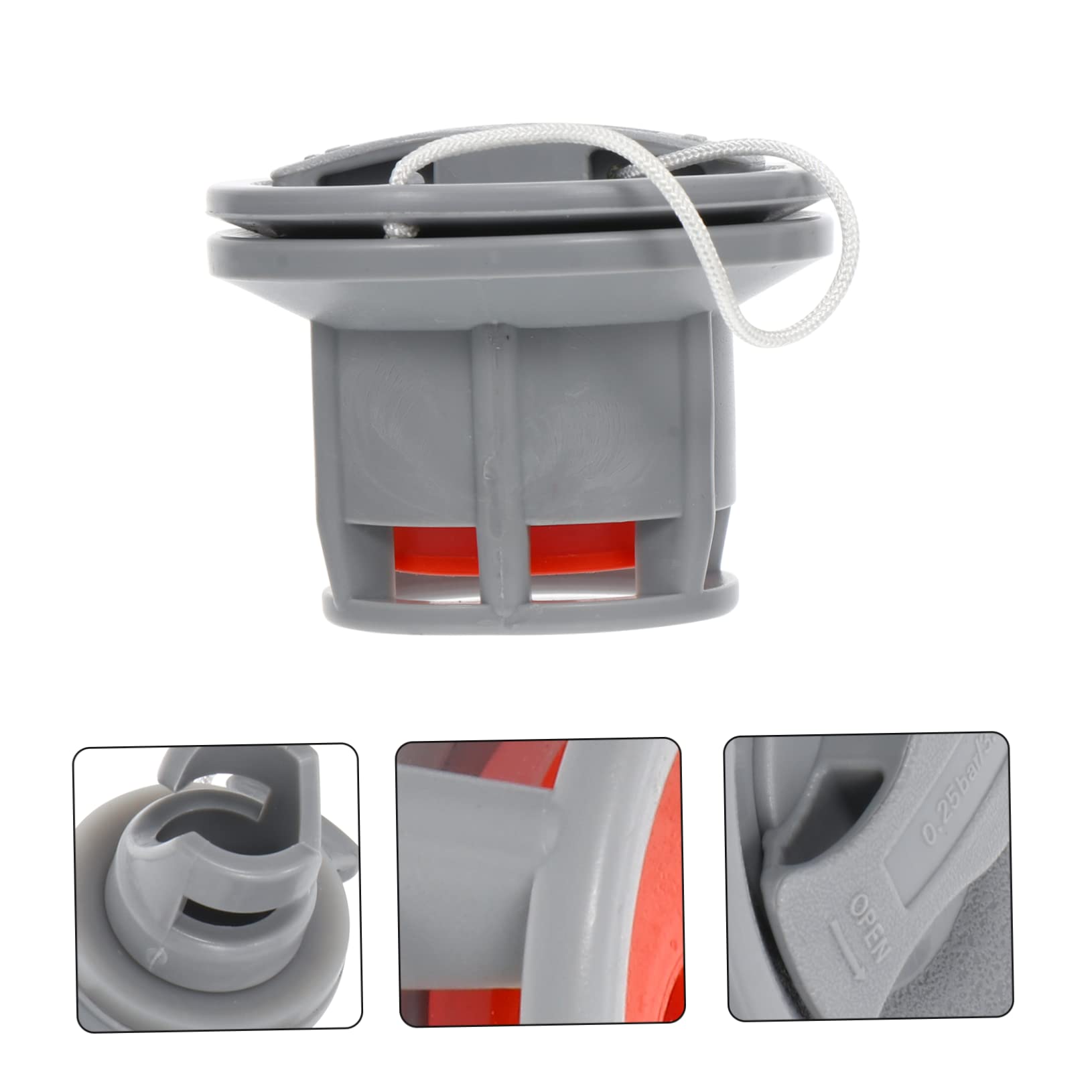 TOYANDONA valvola dell'aria del kayak gonfiabile valvola della barca valvole inflatable emozionauti accessori per barche accessori per pompe ad aria Protezione ambientale in pvc Grey