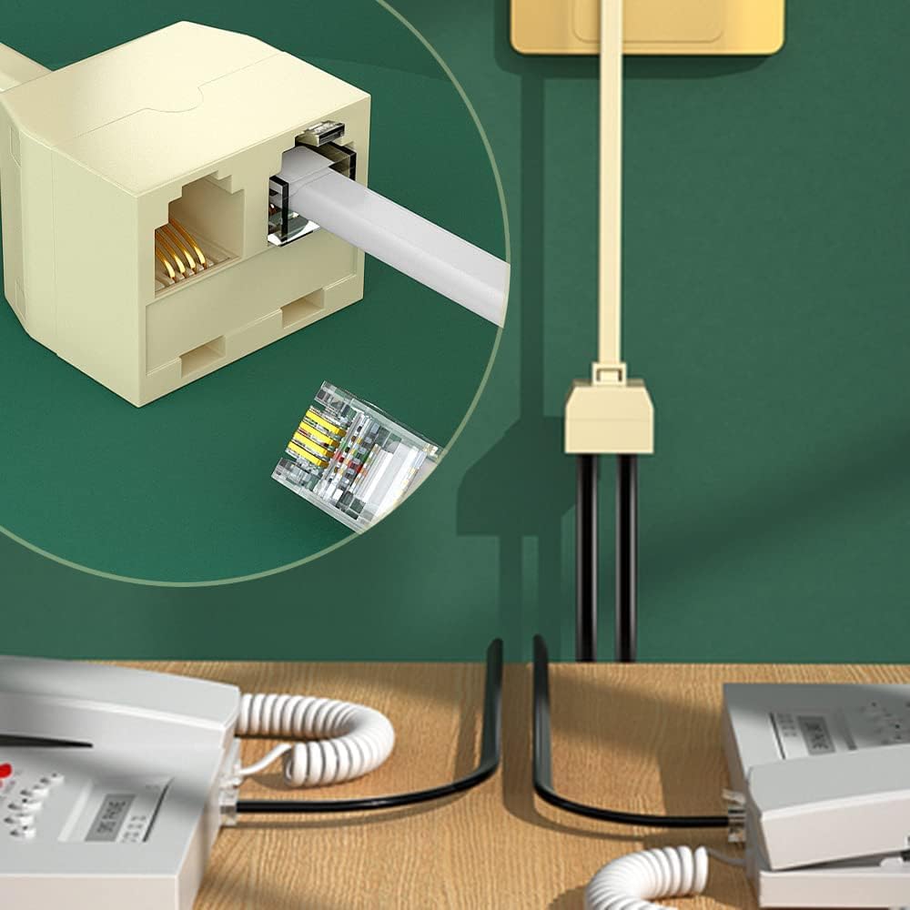 Amazon | NITIUMI 電話分配器 RJ11電話スプリッター 分岐アダプター