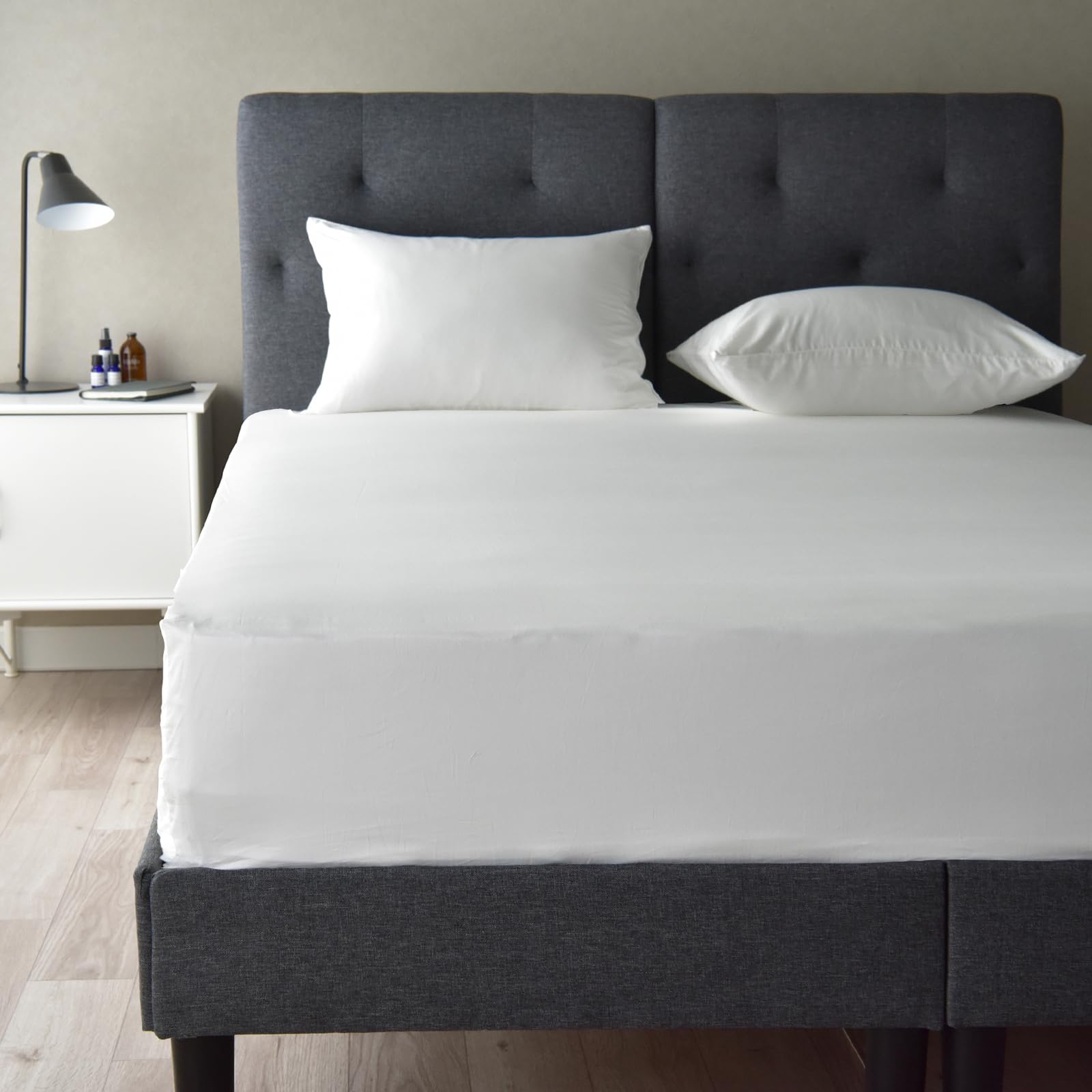 Amazon｜ボックスシーツ 日本製 キング 綿100％ サテン350本高密度生地  