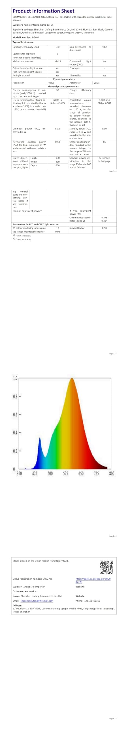 Plafoniera LED Soffitto 50W, 4 Anelli Dimmerabile con Telecomando | 3000-6000K, luce ambiente rosa/viola/blu, 3000LM, memoria, 10-100%, per soggiorno, camera da letto, cucina e sala da pranzo