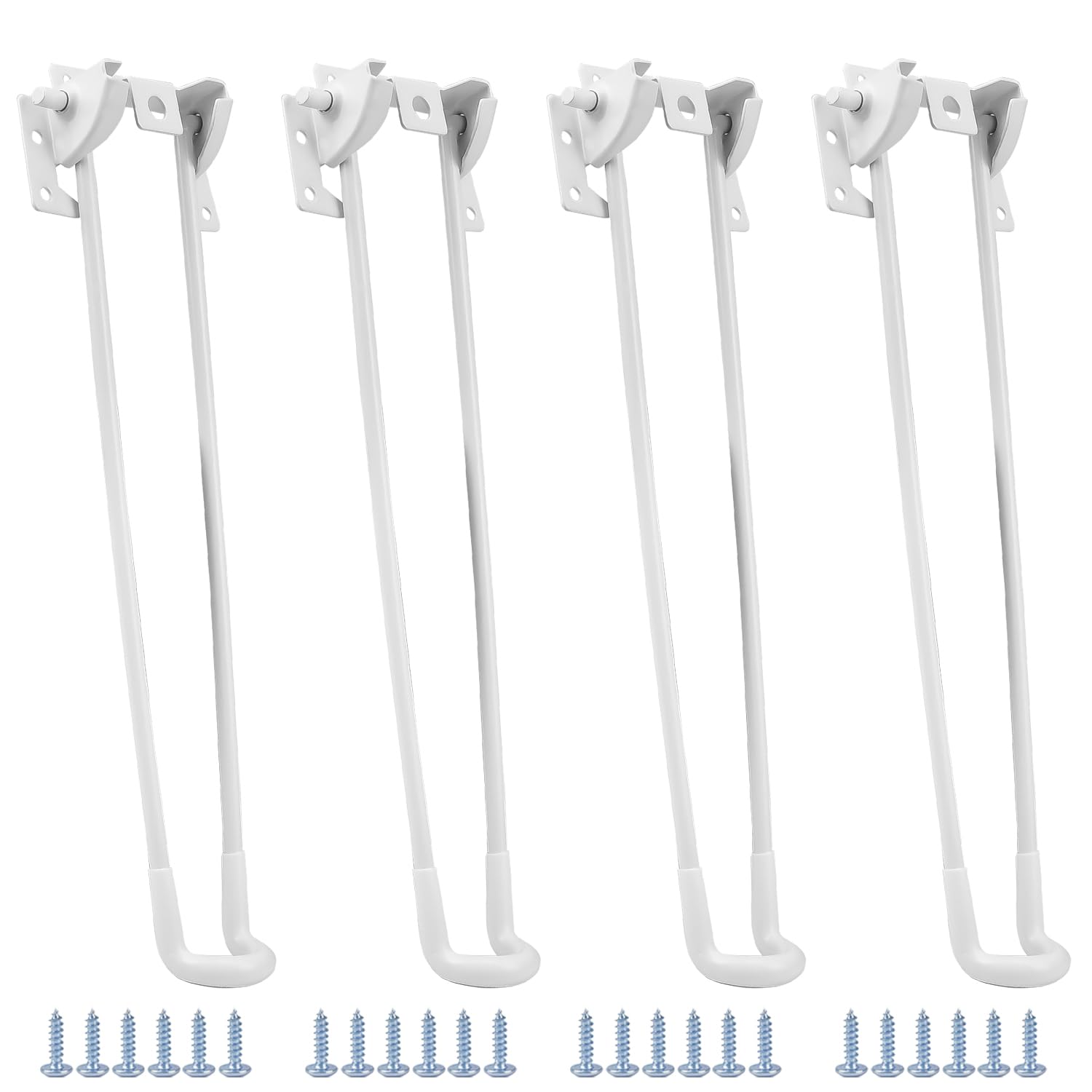 Enenes 12.6 Inch Foldable Hairpin Legs (4PCS) - Heavy Duty Metal Table Legs with Screws for Coffee Table, Desk, Nightstand - Easy Installation &