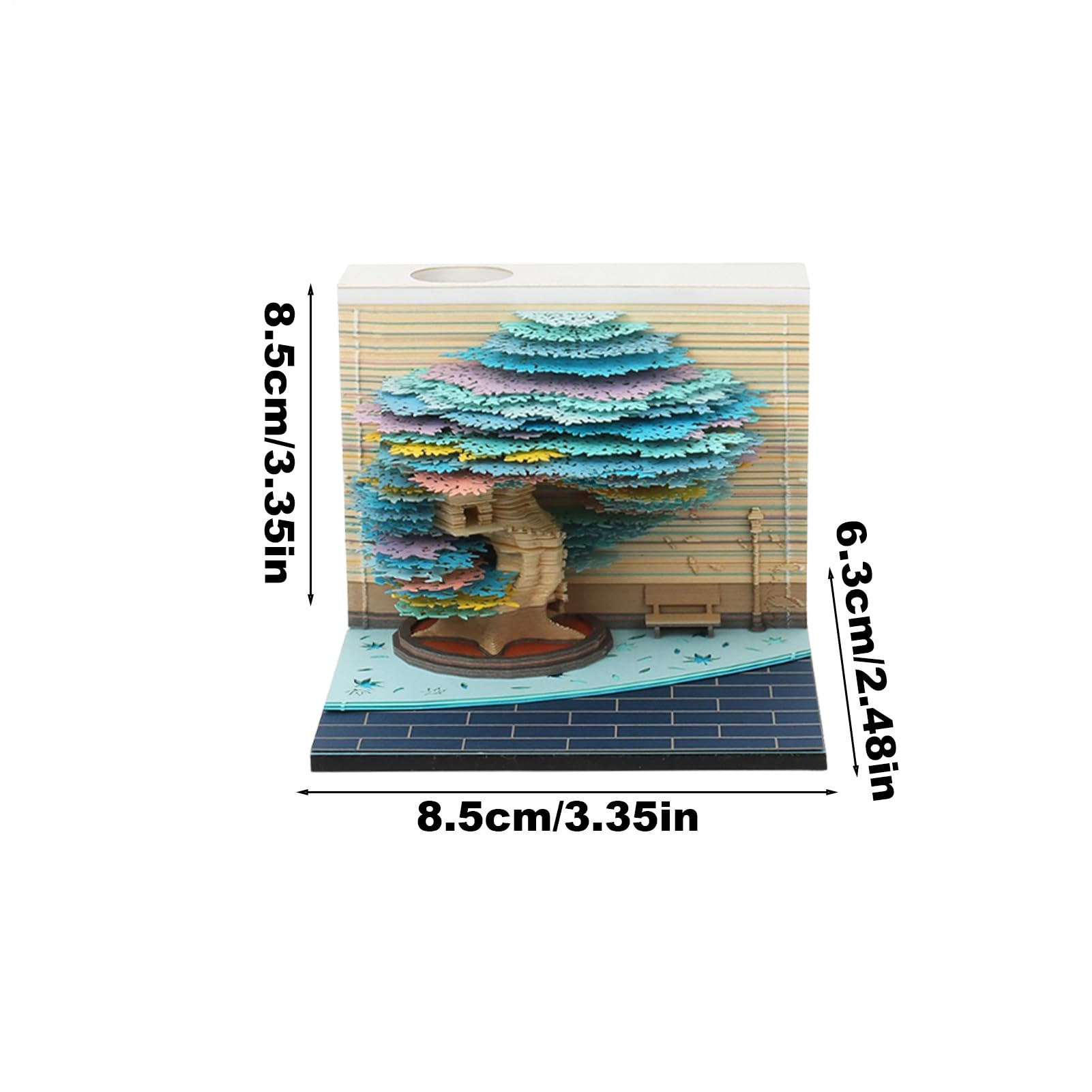 Blocchetto 3D Memo - Calendario Albero 2026 Blocco Appunti | Decor Scrivania | Scultura Carta Arredo Casa per Famiglia Studente Insegnante Ufficio Scuola Università | Regalo Natale