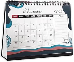 ThinkCraft Standing Desk Calendar 2024-2025, Use Use(15 months) oct 2024 to Dec 2025, 8x6 Small Desk Calendar, Stand Up Calendar, Office Calendar, 8 x 6 Desk Top Calendar, Easel Calendar, Popup Calendar