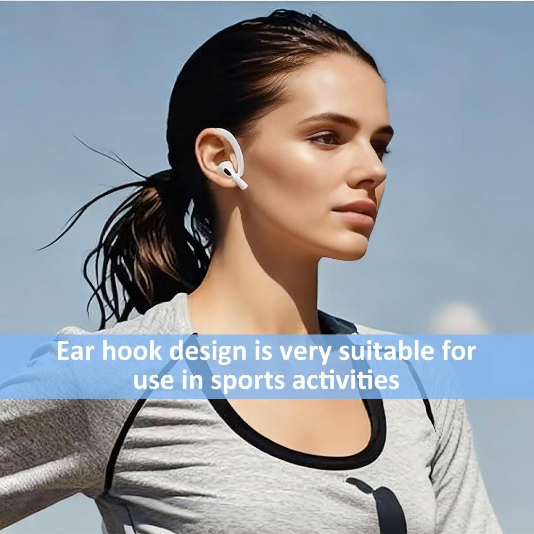 Ganci per cuffie, 4 paia di supporti a gancio per AirPods, supporti per cuffie, accessori di sicurezza per cuffie, accessori per cuffie, adatti per AirPods 3 e AirPods 4.