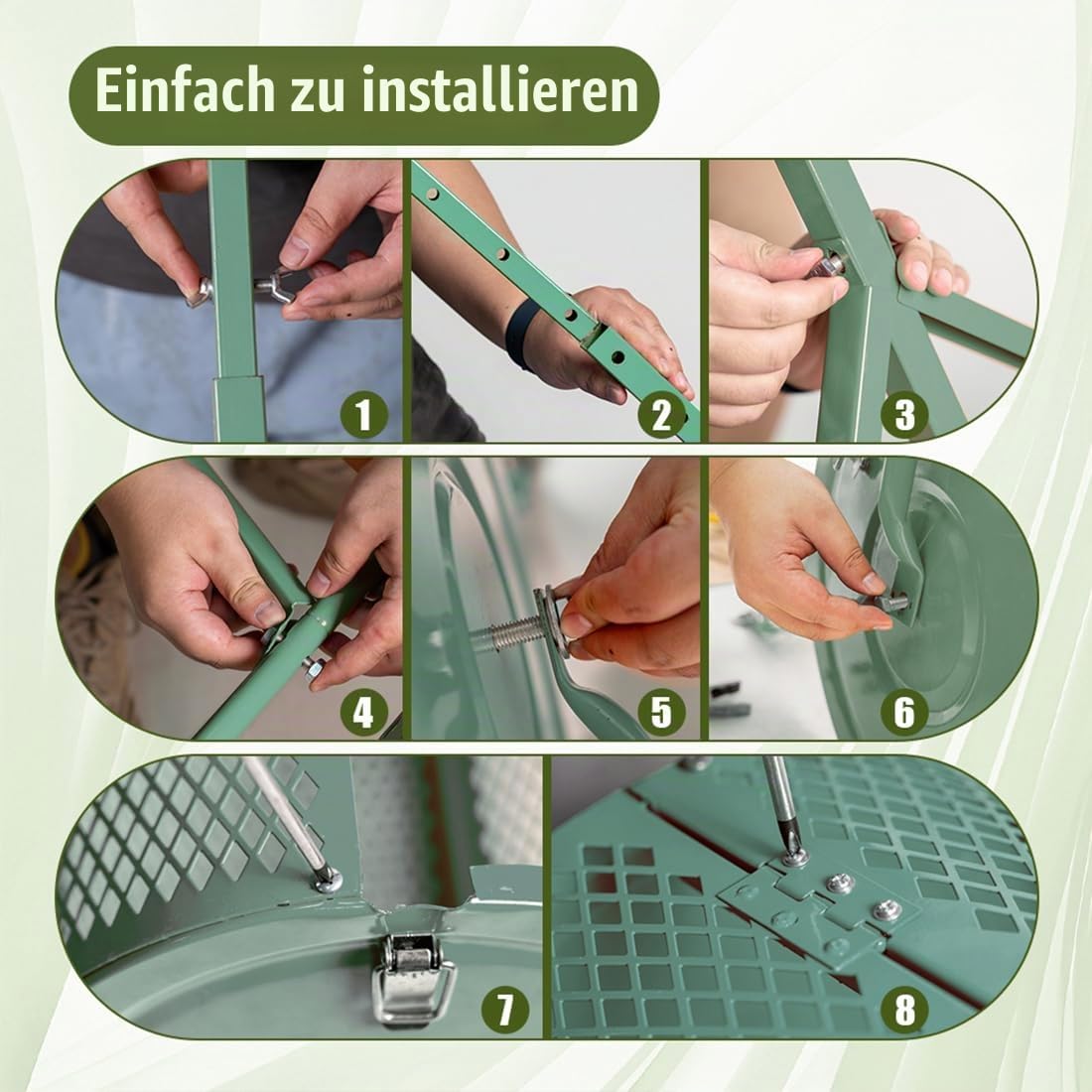 75L Kompoststreuer Roller Edelstahl-Netz für Rasen & Garten Kompostwalze