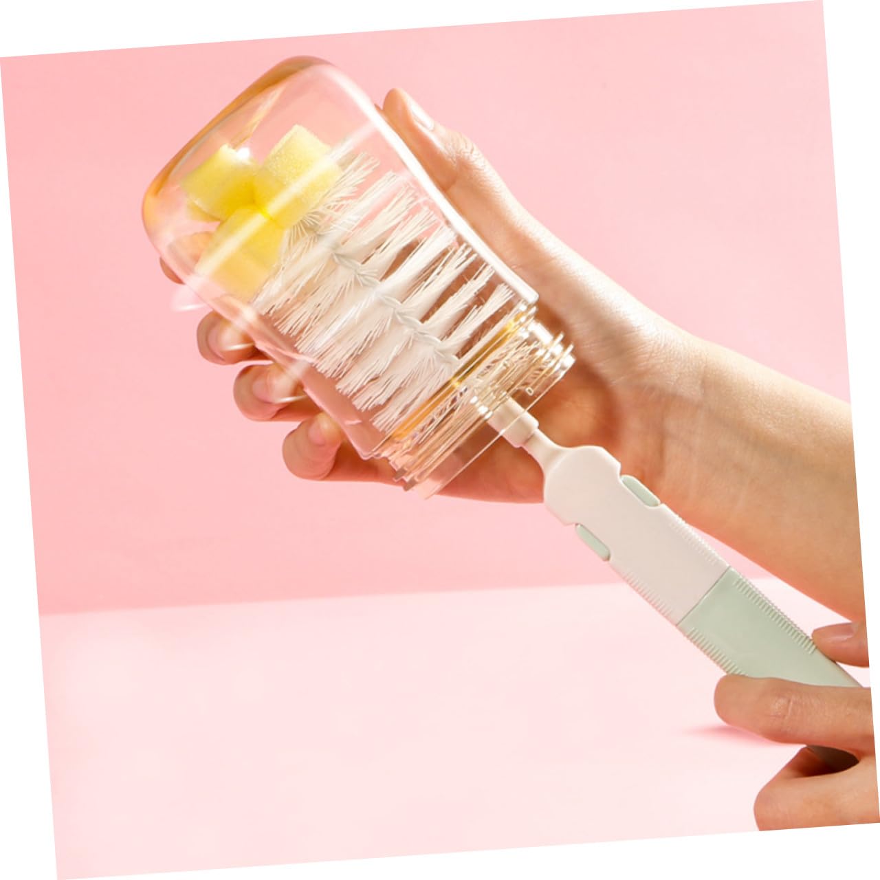 Beavorty 3 Set Spazzola Per La Pulizia Delle Bottiglie Scrubber Pennello Bottiglia Spazzola Per La Pulizia Della Beuta Bottiglia Per La Pulizia Manico Lungo Pennello Manico Lungo Rosa Pp