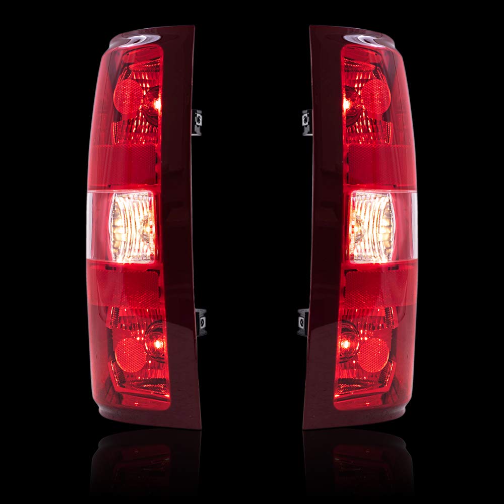 Brock Replacement Driver and Passenger Side Tail Light Assembly Set Compatible with 25958482 25958483