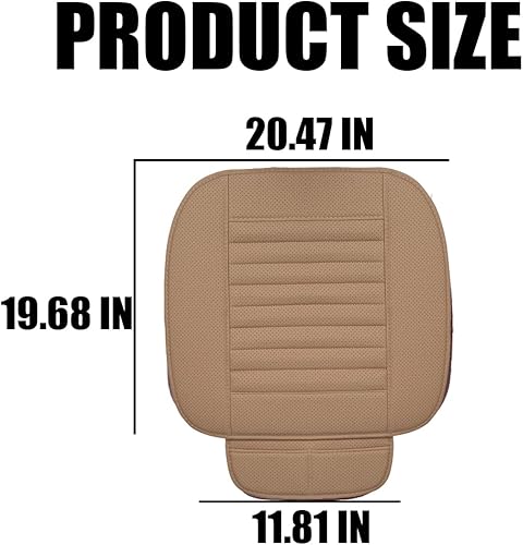 Miniatura 2 de zipelo Paquete de 2 fundas de asiento de automóvil para asientos delanteros, protector de cojín de cuero transpirable, asiento antideslizante para