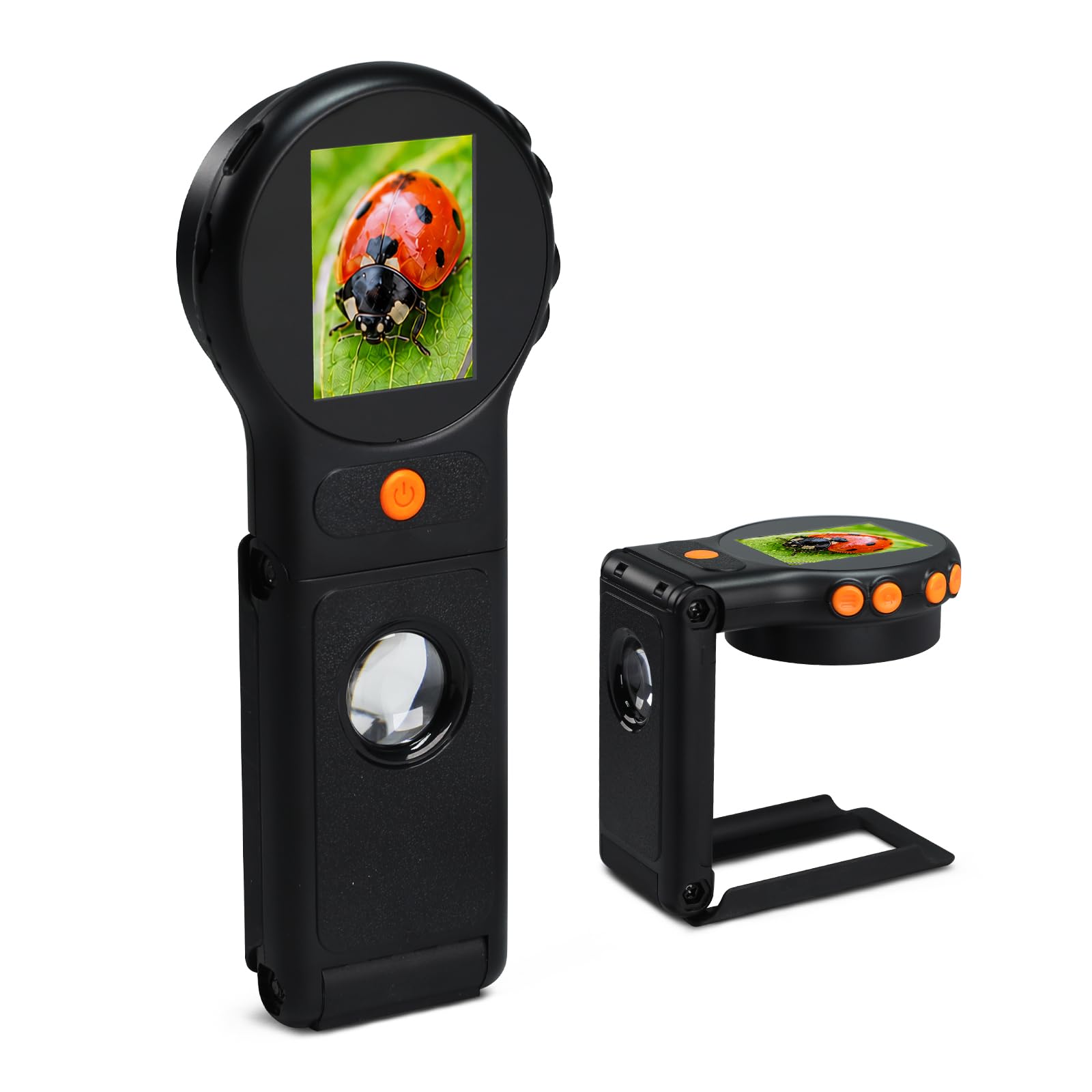 Microscopio Digitale Portatile 500X con Schermo IPS da 2 Pollici, Lente d'ingrandimento Digitale 1080P Autofocus, Connessione PC, Memoria, Foto/Video, Ingrandimento 500x, per Bambini, Monete, Nuovo