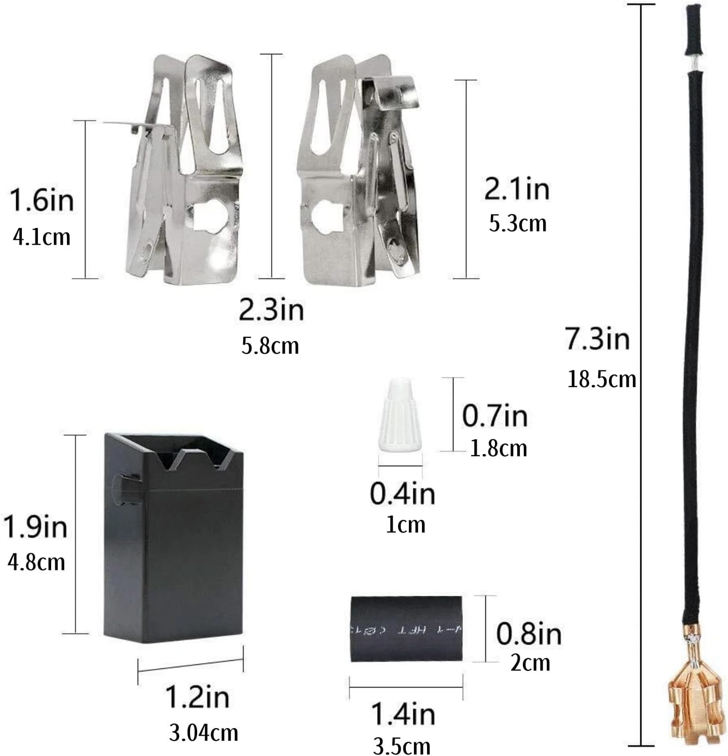 2PCS Range Burner Element Receptacle Kit 330031 with Terminal Block Suitable for Whirlpool Stoves