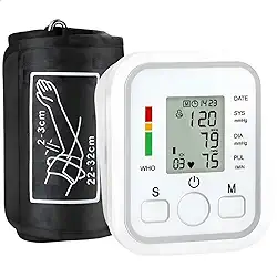 Medidor de Pressão Arterial Digital Automático de Braço com Voz em Português Portátil Detecta Hipertensão e Batimentos Irregulares PREMIUM