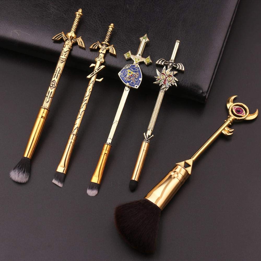BTZHY Makeup Brushes Set 5Pcs Anime Makeup Tool Power Eyeshadow Highlight Brushes Mask Breath Wild Eye Pincel